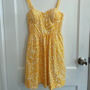 Lilly Pulitzer Christine sea cups dress yellow